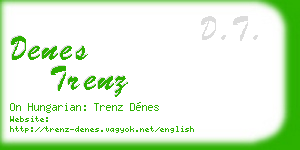 denes trenz business card